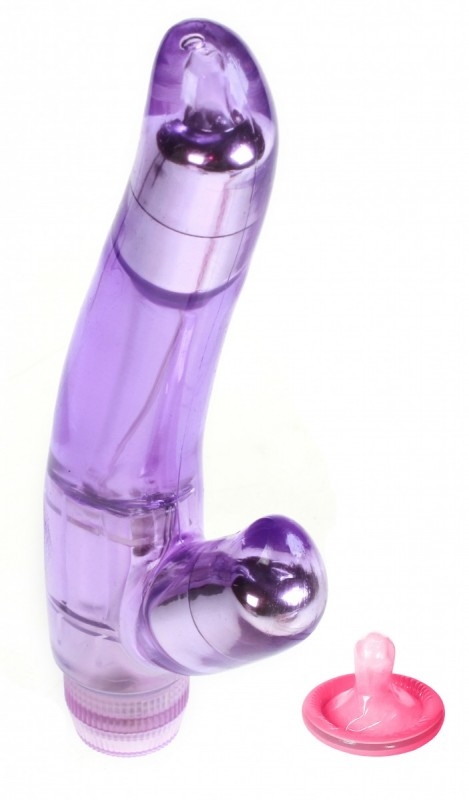 Вибратор с клиторальным стимулятором "Curvaceous" фиолетовый 